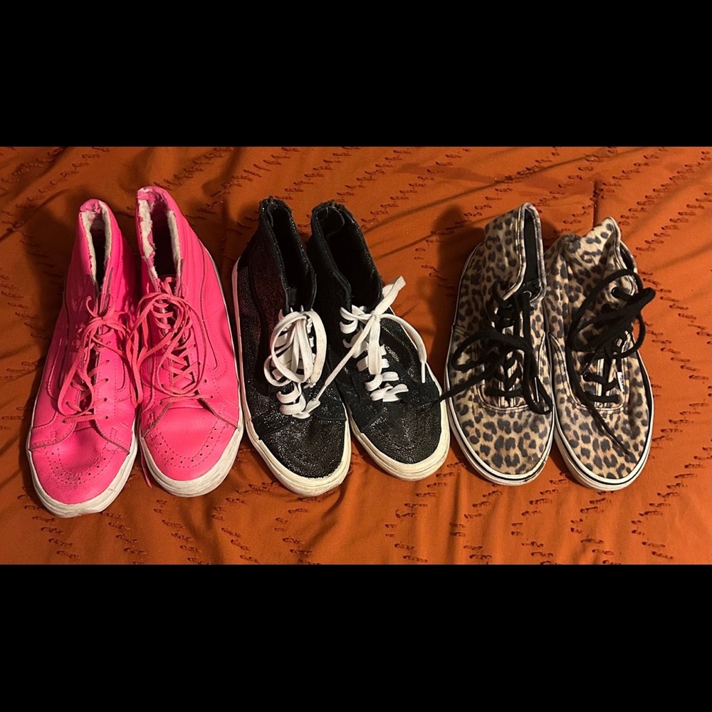 VANS High Tops. 3 pair sz9